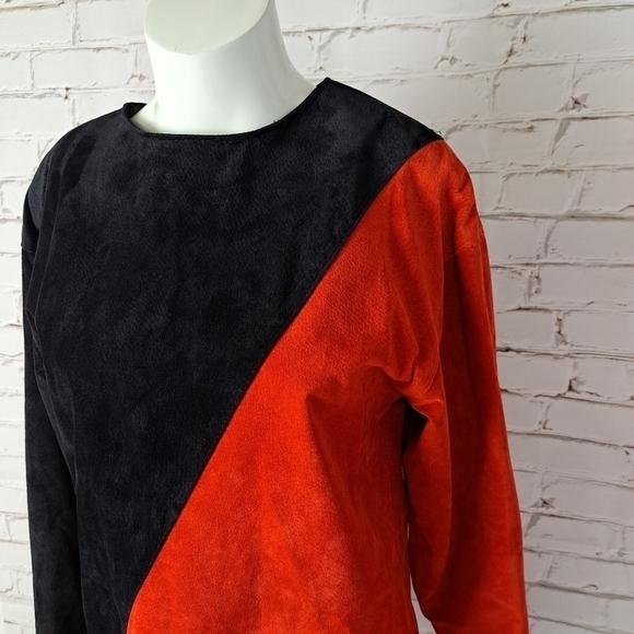 BAGATELLE  Vintage Genuine Suede Leather Shift Dress - Picture 4 of 13